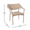 Flash Furniture Natural PE Rattan Wicker Patio Dining Chair TT-TT002-NAT-GG - alternate 4